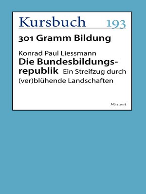 cover image of Die Bundesbildungsrepublik